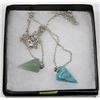 Image 1 : NEW! LOT OF 2 NATURAL GEMSTONE CHARM PENDANTS