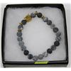 Image 1 : NEW! "OWL" NATURAL LAVA STONE BEADS BRACELET