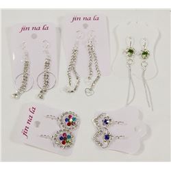 NEW! 5 PAIRS OF DESIGNER FASHION EARRINGS