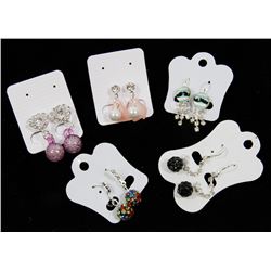 NEW! 5 PAIRS OF DESIGNER FASHION EARRINGS