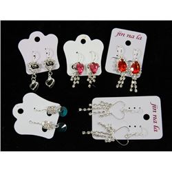 NEW! 5 PAIRS OF DESIGNER FASHION EARRINGS