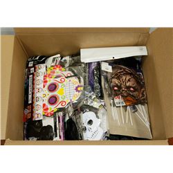 LARGE BOX OF ASSORTED HALLOWEEN ACCESSORIES
