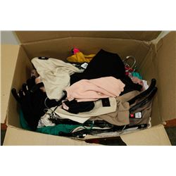 LARGE BOX OF ASSORTED CLOTHING