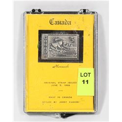 CANADIAN SILVER .999 NONSUCH, REPRODUCED STAMP