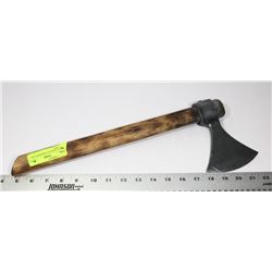WOOD HANDLED THROWING AXE / HATCHET