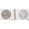 Image 1 : CANADIAN SILVER FIFTY CENT COINS  1949  1966.