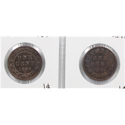 CANADIAN LARGE ONE CENT COINS 1890  1891.