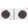 Image 1 : CANADIAN LARGE ONE CENT COINS 1890  1891.