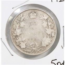 CANADIAN SILVER FIFTY CENT COIN 1929.