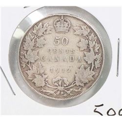 CANADIAN SILVER FIFTY CENT COIN 1912.