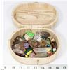 Image 1 : WOOD BOX W/COLLECTION OF QUARTZ