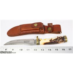 SCHRADE SUPER SHARP HUNTING KNIFE IN CASE (MADE