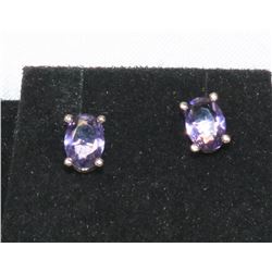 NEW 1.25 CARAT GENUINE AMETHYST EARRINGS