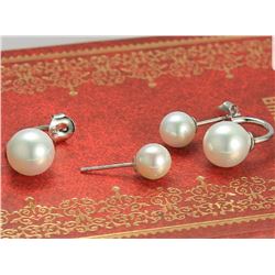 NEW! .925 STERLING SILVER FRESHWATER PEARL STUD