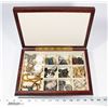 Image 1 : ESTATE WOOD JEWELLERY BOX W/