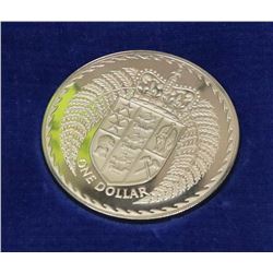 NEW ZEALAND 1972 DOLLAR COIN