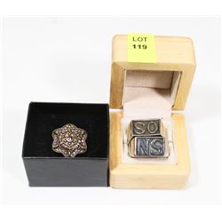 GROUP OF 3 RINGS W/2 CASES