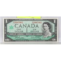 GEM UNC 1967 M/O PREFIX CENTENNIAL $1 BILL