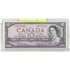 Image 1 : HIGH GRADE 1954 CANADIAN $10 BILL