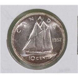 GEM UNC 1952 GV1 SILVER 10 CENT COIN