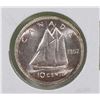 Image 1 : GEM UNC 1952 GV1 SILVER 10 CENT COIN
