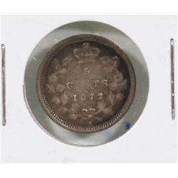 1872H QUEEN VIC SILVER 5 CENT COIN