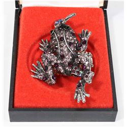 RHINESTONE FROG RING