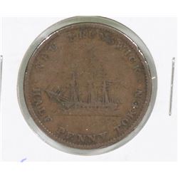 1843 NEW BRUNSWICK 1/2 PENNY