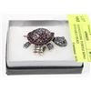 Image 1 : PURPLE RHINESTONE TURTLE RING WITH MOVEABLE HEAD