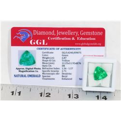 #110-NATURAL GREEN EMERALD LOOSE GEMSTONE 6.87CT
