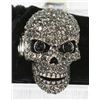 Image 1 : RHINESTONE SKULL RING WITH MOVEABLE MOUTH