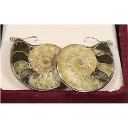 PAIR OF FOSSIL EARRINGS