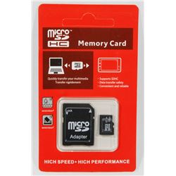 NEW 32GB MICRO SD WITH ADAPTOR