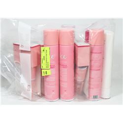 BAG OF ASSORTED "CAKE" HAIR PRODUCTS.