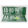 Image 1 : 2 SETS OF MATCHING LICENSE PLATES IN CONSECUTIVE