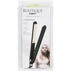 CONAIR BOUTIQUE 1" STRAIGHTENER, BLACK.