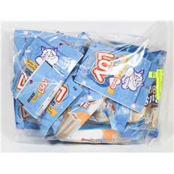 BAG OF ASSORTED DOG AND CAT TREATS.