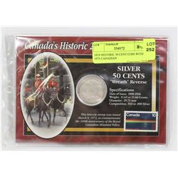 1919 HISTORIC 50 CENT COIN WITH 1973 CANADIAN