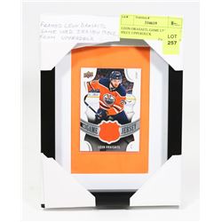 LEON DRASAITL GAME USED JERSEY PIECE UPPERDECK