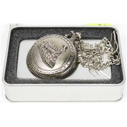 DANIEL DAVID COLLECTION QUARTZ TRAIN POCKET WATCH