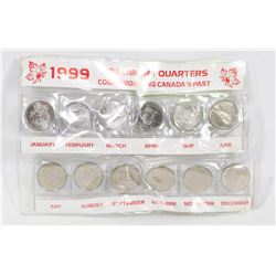 1999 MILLENIUM QUARTER SET.