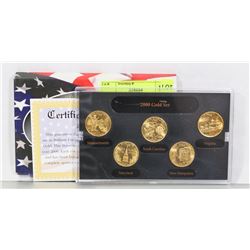 2000 US GOLD EDITION 25 CENT SET.