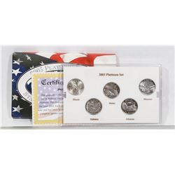 2003 US PLATINUM EDITION 25 CENT SET.
