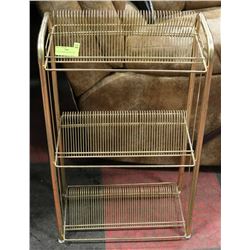 VINTAGE BRASS RECORD STAND.