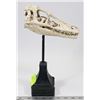 Image 1 : REPLICA REPTILE SKULL ON STAND, 12 INCH TALL