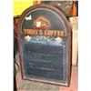 Image 1 : BLACKBOARD "TODAY'S COFFEE" 24"X36".