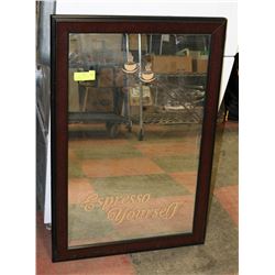 "ESPRESSO" YOURSELF DECOR MIRROR 23"X24"