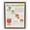 Image 1 : FRAMED 1929 CAMPBELLS SOUP AD 10X13