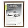 Image 1 : FRAMED 1961 VAUXHALL CAR  AD 10X13