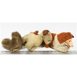 LOT OF 3 VINTAGE STUFFED TOYS